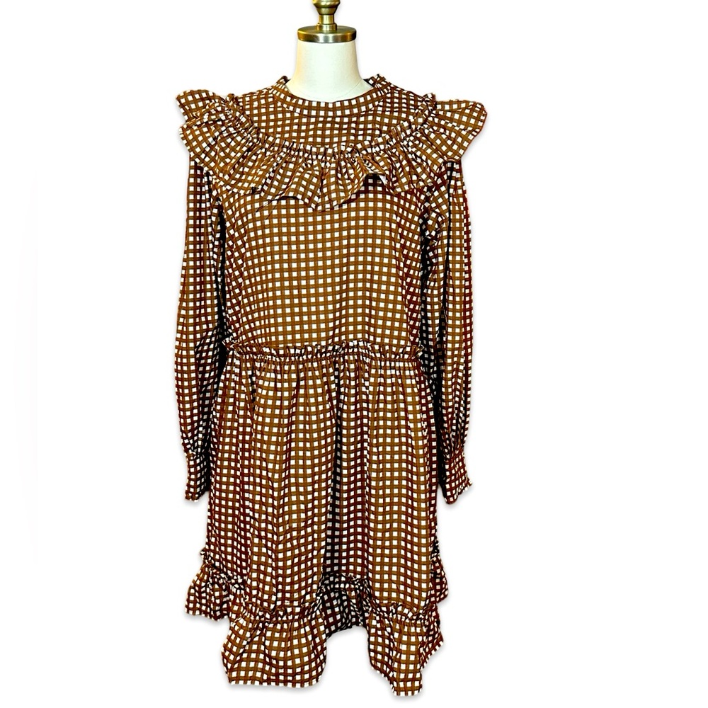 Porridge Penny Gingham Mini Dress